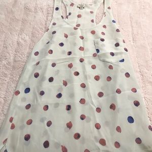 Aritzia Silk Polka Dot Top